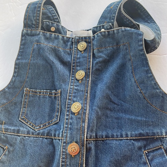 Button up blue Jean overalls - Picture 1 of 8